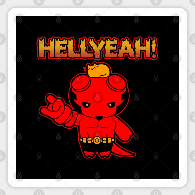 Cute Kawaii Superhero Hell Demon Boy Cartoon Sticker by BoggsNicolas